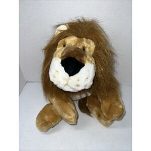Kmart Rare Vintage Floppy Brown Laying Lion 17" Bean Plush Stuffed Animal Sears